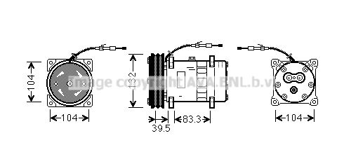 AVA QUALITY COOLING Компрессор, кондиционер UVK110